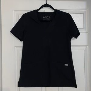 XS Black FIGS Casma Three-pocket Scrub Top